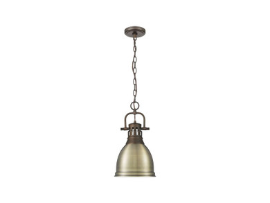 Mini Pendants Metal Shade by Golden ( 62 | 3602-S RBZ-AB Duncan ) 