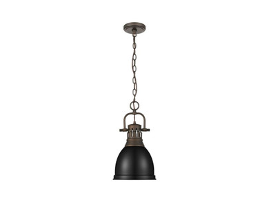Mini Pendants Metal Shade by Golden ( 62 | 3602-S RBZ-BLK Duncan ) 