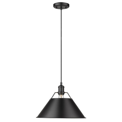 Pendants Metal Shade by Golden ( 62 | 3306-L BLK-BLK Orwell ) 