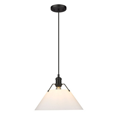 Pendants Glass Down by Golden ( 62 | 3306-L BLK-OP Orwell ) 