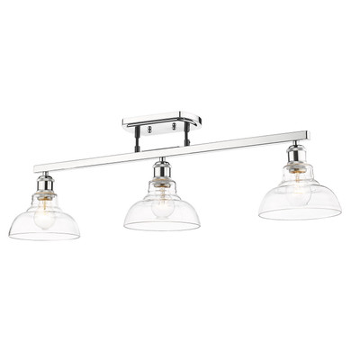 Semi-Flush Mts. Rail Kits by Golden ( 62 | 0305-3SF CH-CLR Carver ) 