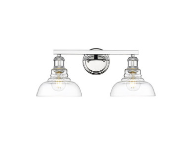 Bathroom Fixtures Two Lights by Golden ( 62 | 0305-BA2 CH-CLR Carver ) 