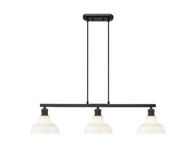 Linear/Island 3 Light Bar by Golden ( 62 | 0305-LP BLK-VMG Carver ) 