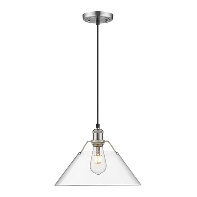 Pendants Glass Down by Golden ( 62 | 3306-L PW-CLR Orwell ) 
