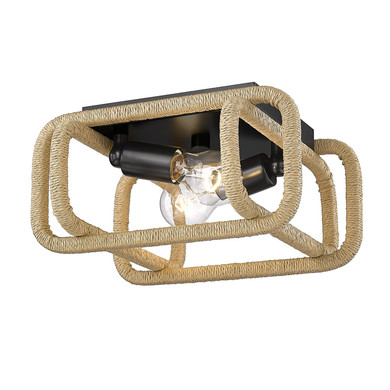 Flush Mounts Cage Style by Golden ( 62 | 6085-FM BLK-NR Camden ) 