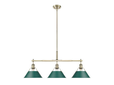 Linear/Island 3 Light Bar by Golden ( 62 | 3306-LP AB-GN Orwell ) 
