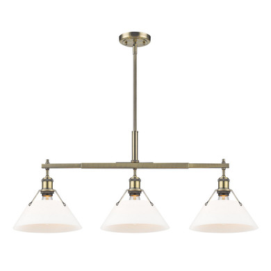 Linear/Island 3 Light Bar by Golden ( 62 | 3306-LP AB-OP Orwell ) 
