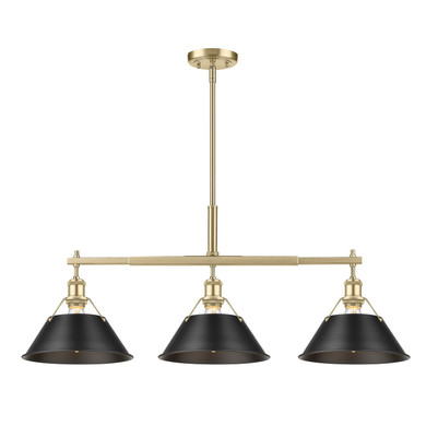 Linear/Island 3 Light Bar by Golden ( 62 | 3306-LP BCB-BLK Orwell ) 
