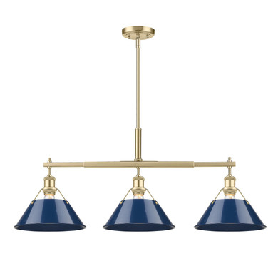 Linear/Island 3 Light Bar by Golden ( 62 | 3306-LP BCB-NVY Orwell ) 