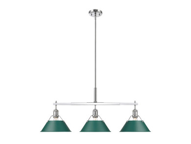 Linear/Island 3 Light Bar by Golden ( 62 | 3306-LP CH-GN Orwell ) 