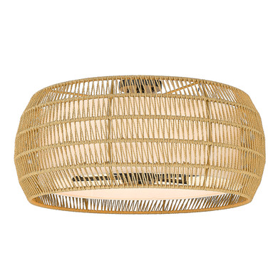 Flush Mounts Drum Shade by Golden ( 62 | 6805-6SF BLK-NR Everly ) 