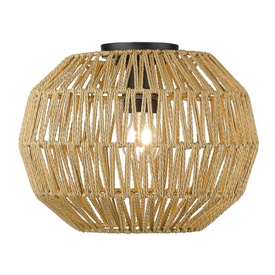 Flush Mounts Cage Style by Golden ( 62 | 6933-FM BLK-NR Florence ) 