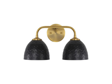 Bathroom Fixtures Two Lights by Golden ( 62 | 6950-BA2 MBS-BLK Shepard ) 