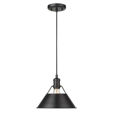 Mini Pendants Metal Shade by Golden ( 62 | 3306-M BLK-BLK Orwell ) 