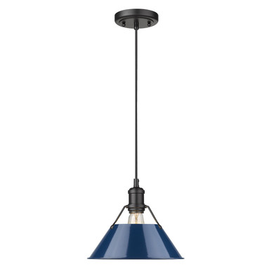 Mini Pendants Metal Shade by Golden ( 62 | 3306-M BLK-NVY Orwell ) 