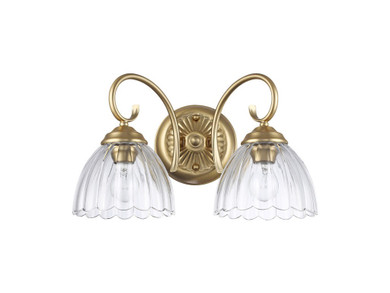 Bathroom Fixtures Two Lights by Golden ( 62 | 6952-BA2 BCB-CLR Audra ) 