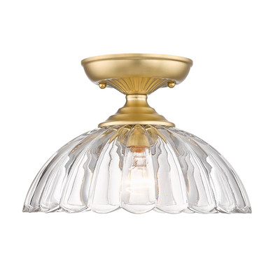 Semi-Flush Mts. Glass Down by Golden ( 62 | 6952-SF BCB-CLR Audra ) 