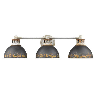 Bathroom Fixtures Three Lights by Golden ( 62 | 0865-BA3 AGV-ABI Kinsley ) 