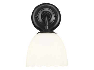 Sconces Single Glass by Golden ( 62 | 6954-1W BLK-OP Dorinda ) 