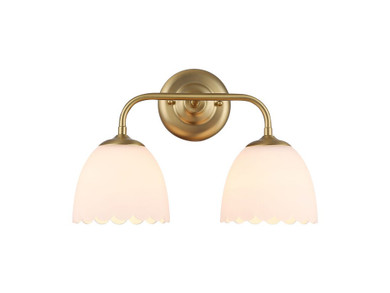 Bathroom Fixtures Two Lights by Golden ( 62 | 6954-BA2 BCB-OP Dorinda ) 