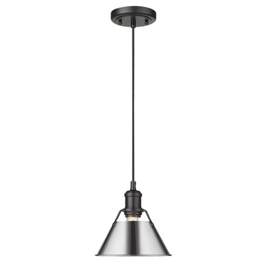 Mini Pendants Metal Shade by Golden ( 62 | 3306-S BLK-CH Orwell ) 