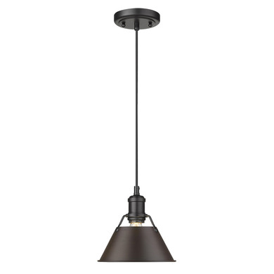 Mini Pendants Metal Shade by Golden ( 62 | 3306-S BLK-RBZ Orwell ) 