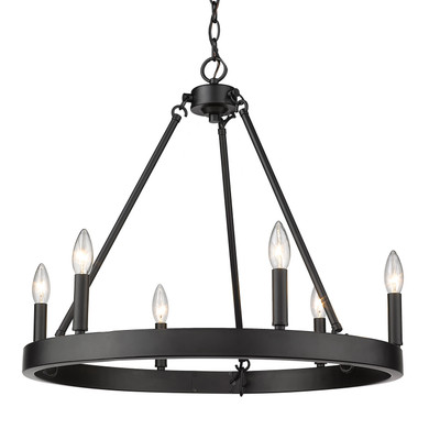 Mid. Chandeliers Candle by Golden ( 62 | 1017-6 BLK Alastair ) 