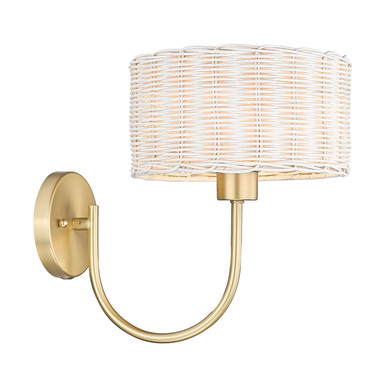 Sconces Drum Shade by Golden ( 62 | 1084-1W BCB-WW Erma ) 