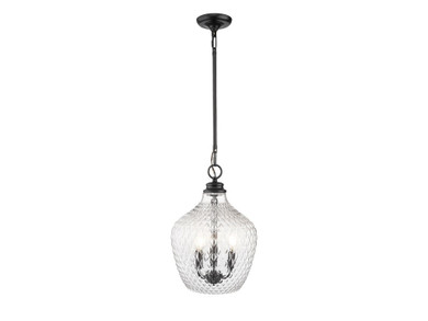 Pendants Glass Down by Golden ( 62 | 1088-3P BLK-CLR Adeline ) 