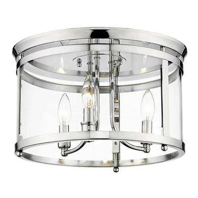 Flush Mounts Cage Style by Golden ( 62 | 1157-FM CH Payton ) 