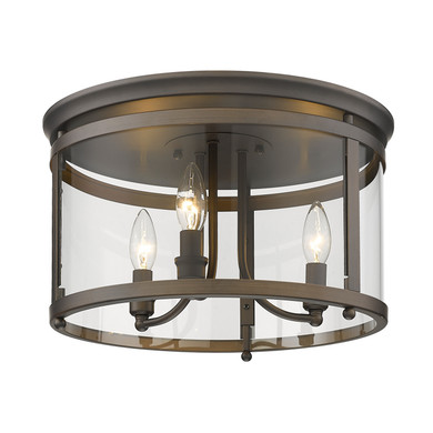 Flush Mounts Cage Style by Golden ( 62 | 1157-FM RBZ Payton ) 