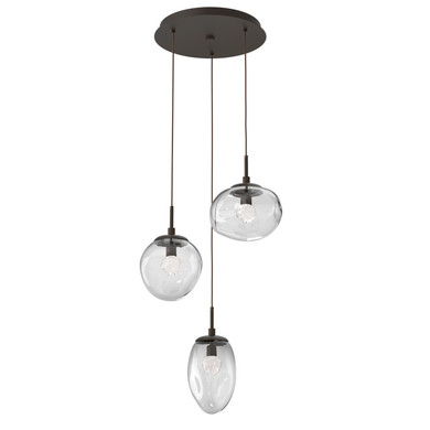 Mini Pendants 3 Light Cluster by Hammerton Studio ( 404 | CHB0069-03-FB-FC-C01-L3 Cosmos ) 