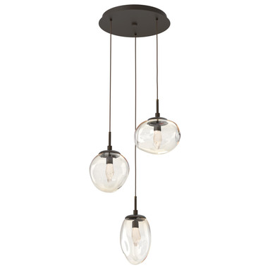 Mini Pendants 3 Light Cluster by Hammerton Studio ( 404 | CHB0069-03-FB-GA-C01-L3 Cosmos ) 