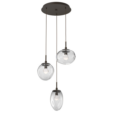 Mini Pendants 3 Light Cluster by Hammerton Studio ( 404 | CHB0069-03-FB-ZC-C01-L1 Cosmos ) 