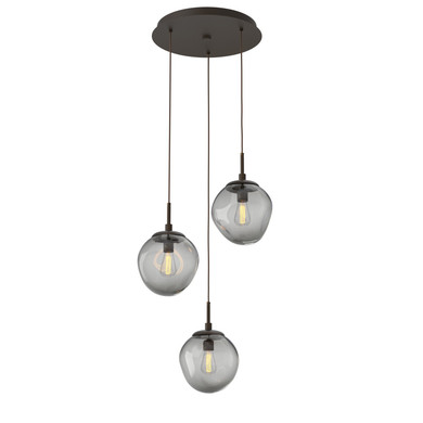 Mini Pendants 3 Light Cluster by Hammerton Studio ( 404 | CHB0062-03-FB-S-C01-E2 Aster ) 