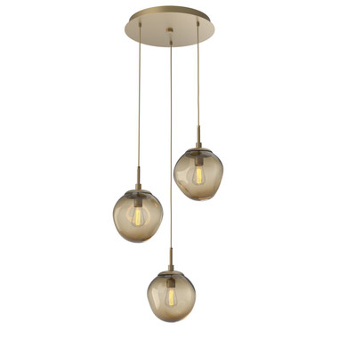 Mini Pendants 3 Light Cluster by Hammerton Studio ( 404 | CHB0062-03-GB-B-C01-E2 Aster ) 
