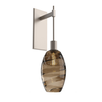 Sconces Single Glass by Hammerton Studio ( 404 | IDB0035-24-BS-OB-E2 Ellisse ) 