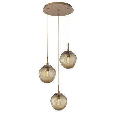 Mini Pendants 3 Light Cluster by Hammerton Studio ( 404 | CHB0062-03-NB-B-C01-E2 Aster ) 