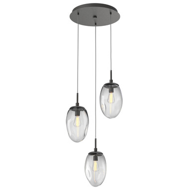 Mini Pendants 3 Light Cluster by Hammerton Studio ( 404 | CHB0063-03-GP-C-C01-E2 Meteo ) 