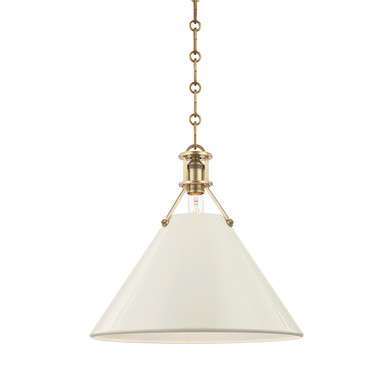 Pendants Metal Shade by Hudson Valley ( 70 | MDS352-AGB/OW Painted No.2 ) 