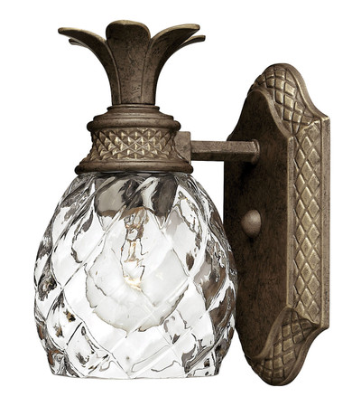 Sconces Single Glass by Hinkley ( 13 | 5310PZ Plantation ) 