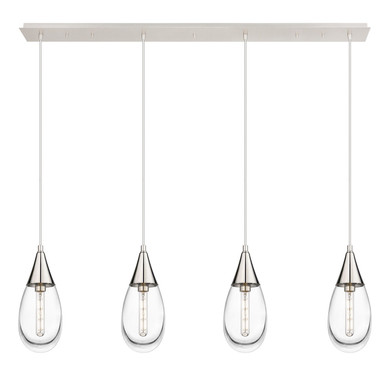 Linear/Island 4 Light + by Innovations ( 405 | 124-450-1P-PN-G450-6CL Downtown Urban ) 