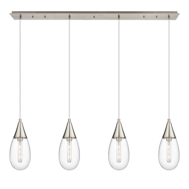Linear/Island 4 Light + by Innovations ( 405 | 124-450-1P-SN-G450-6CL Downtown Urban ) 