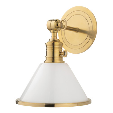 Sconces Single Glass by Hudson Valley ( 70 | 8331-AGB Garden City ) 