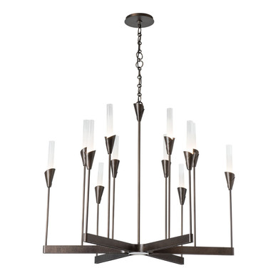 Mid. Chandeliers Glass Up by Hubbardton Forge ( 39 | 101706-SKT-07-WC0821 Lilium ) 