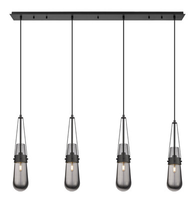 Linear/Island 4 Light + by Innovations ( 405 | 124-452-1P-BK-G452-4SM Downtown Urban ) 