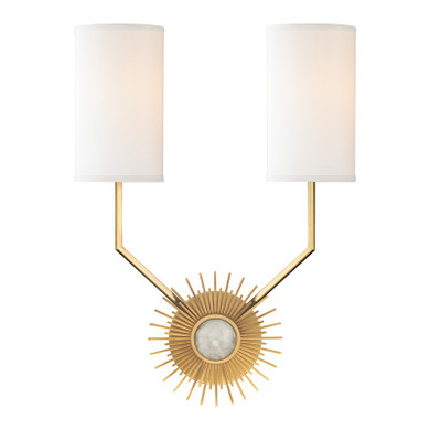 Sconces Double Candle by Hudson Valley ( 70 | 5512-AGB Borland ) 