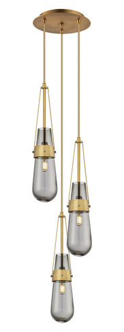 Mini Pendants 3 Light Cluster by Innovations ( 405 | 113-452-1P-BB-G452-4SM Downtown Urban ) 
