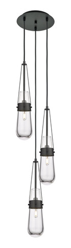 Mini Pendants 3 Light Cluster by Innovations ( 405 | 113-452-1P-BK-G452-4CL Downtown Urban ) 