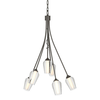 Mid. Chandeliers Glass Down by Hubbardton Forge ( 39 | 103043-SKT-07-ZS0354 Flora ) 